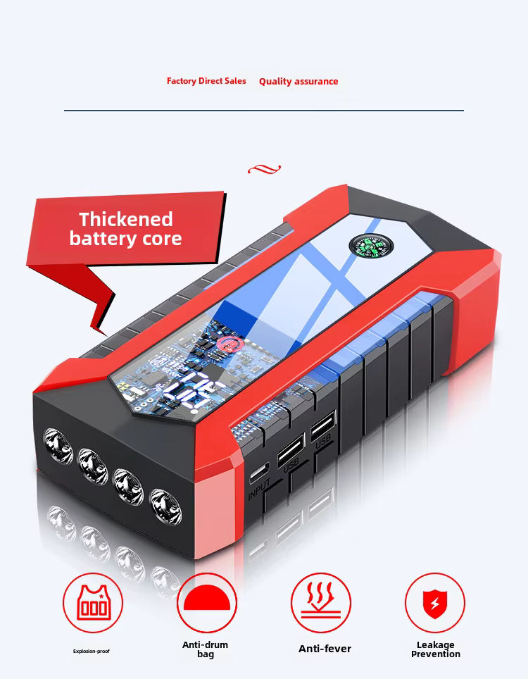 Booster de batterie 12V +power bank + torche
