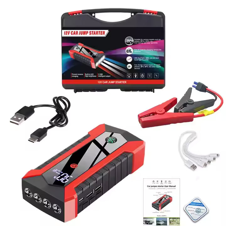 Booster de batterie 12V +power bank + torche