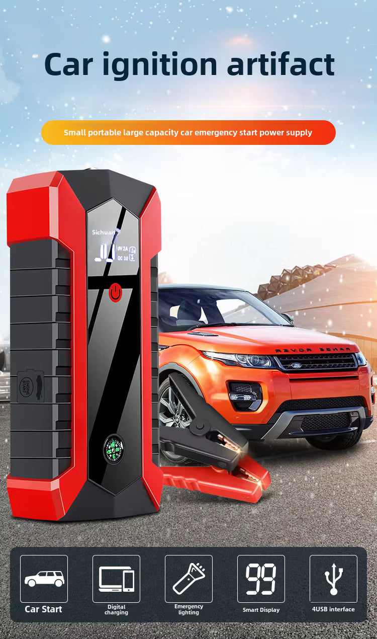 Booster de batterie 12V +power bank + torche