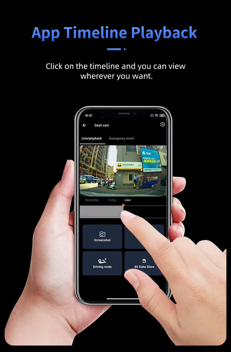 Nouveau 4G LTE Carte SIM Véhicule Connecté DVR GPS-enabled Mini Car Security Camera Mobile App Control Live Streaming Dash Cam